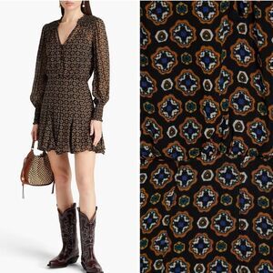 NWT VERONICA BEARD Sacchi printed chiffon mini dress Size 0